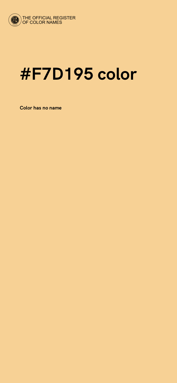 #F7D195 color image