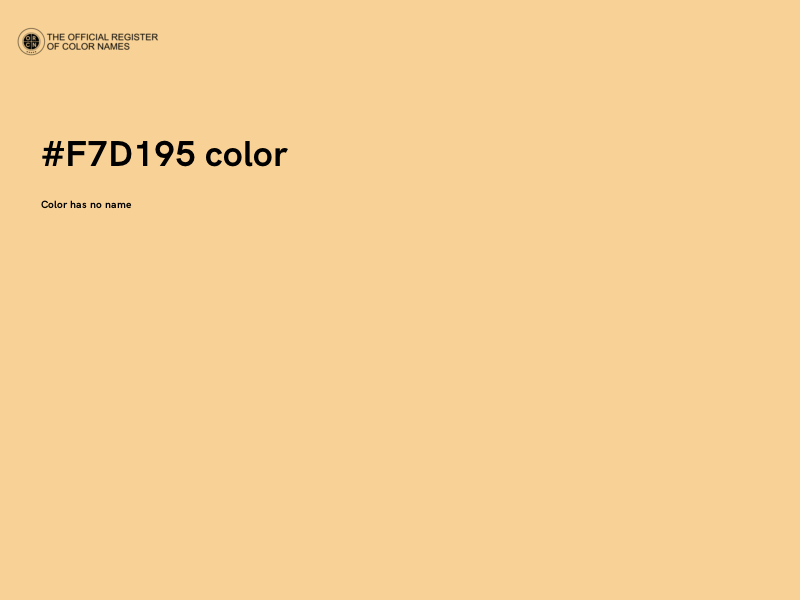 #F7D195 color image
