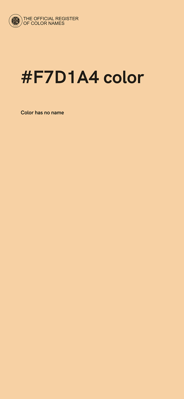 #F7D1A4 color image