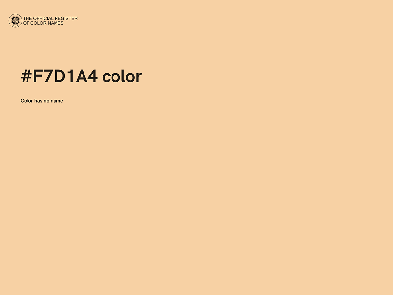 #F7D1A4 color image