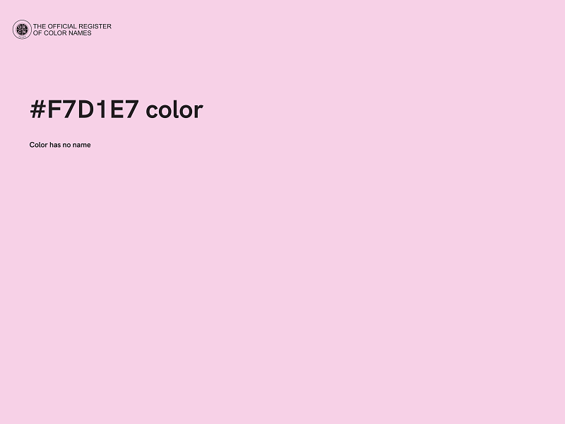 #F7D1E7 color image