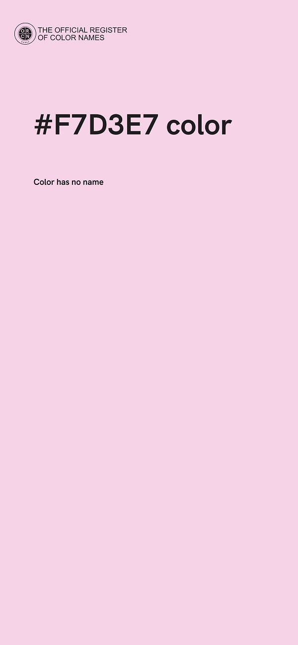 #F7D3E7 color image