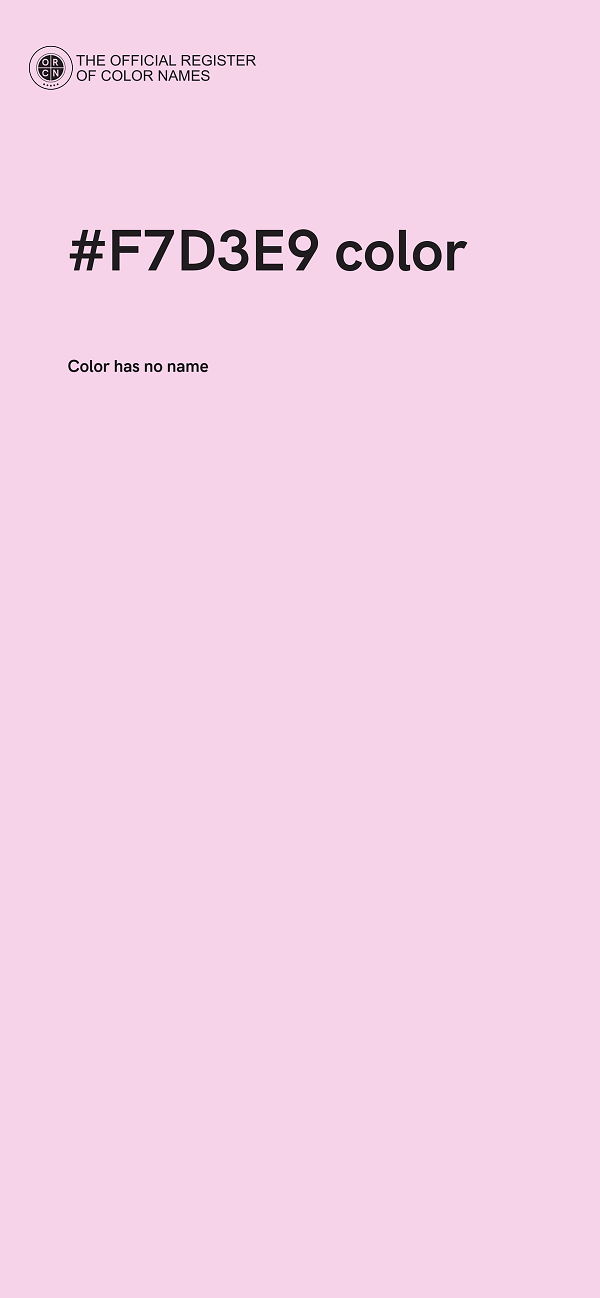 #F7D3E9 color image