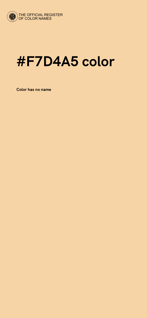 #F7D4A5 color image