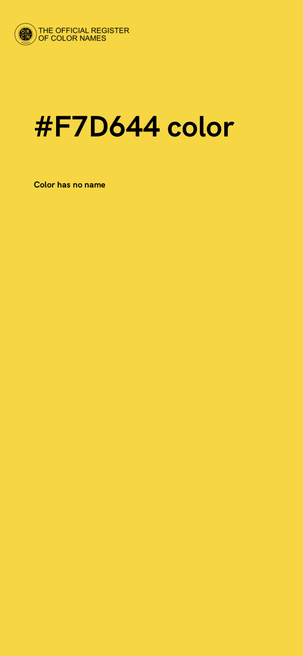 #F7D644 color image