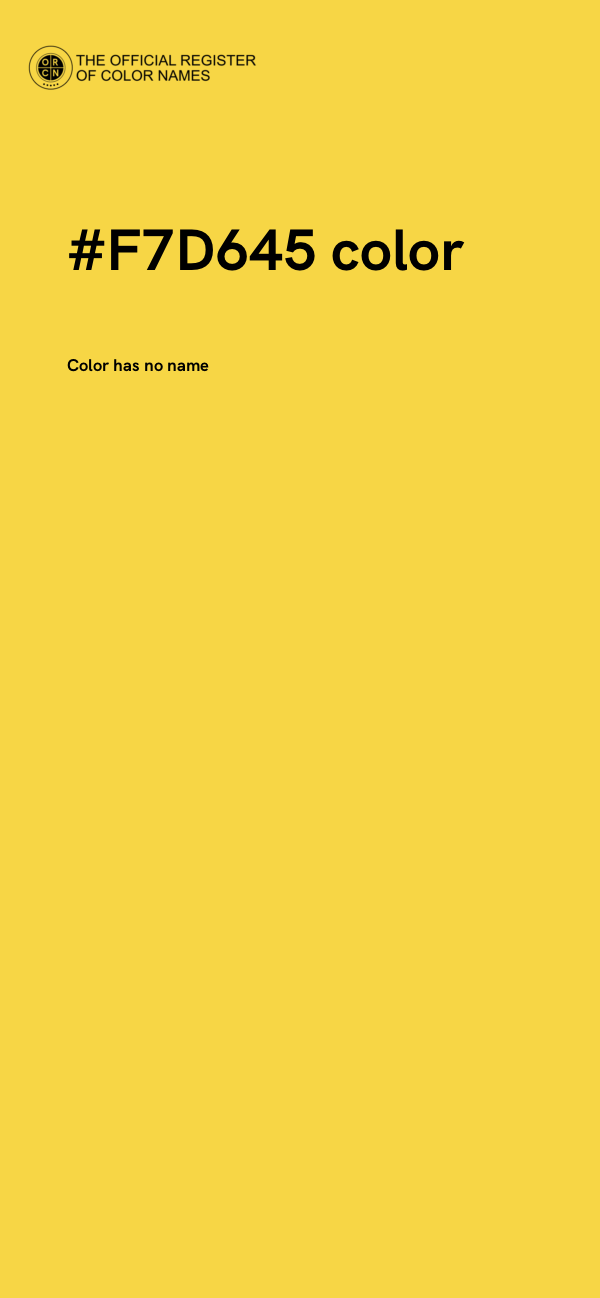 #F7D645 color image