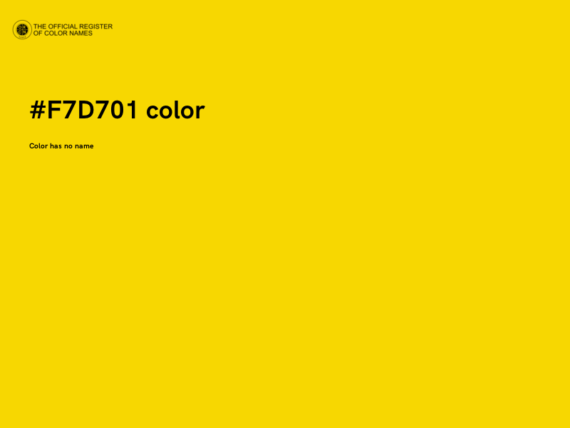 #F7D701 color image