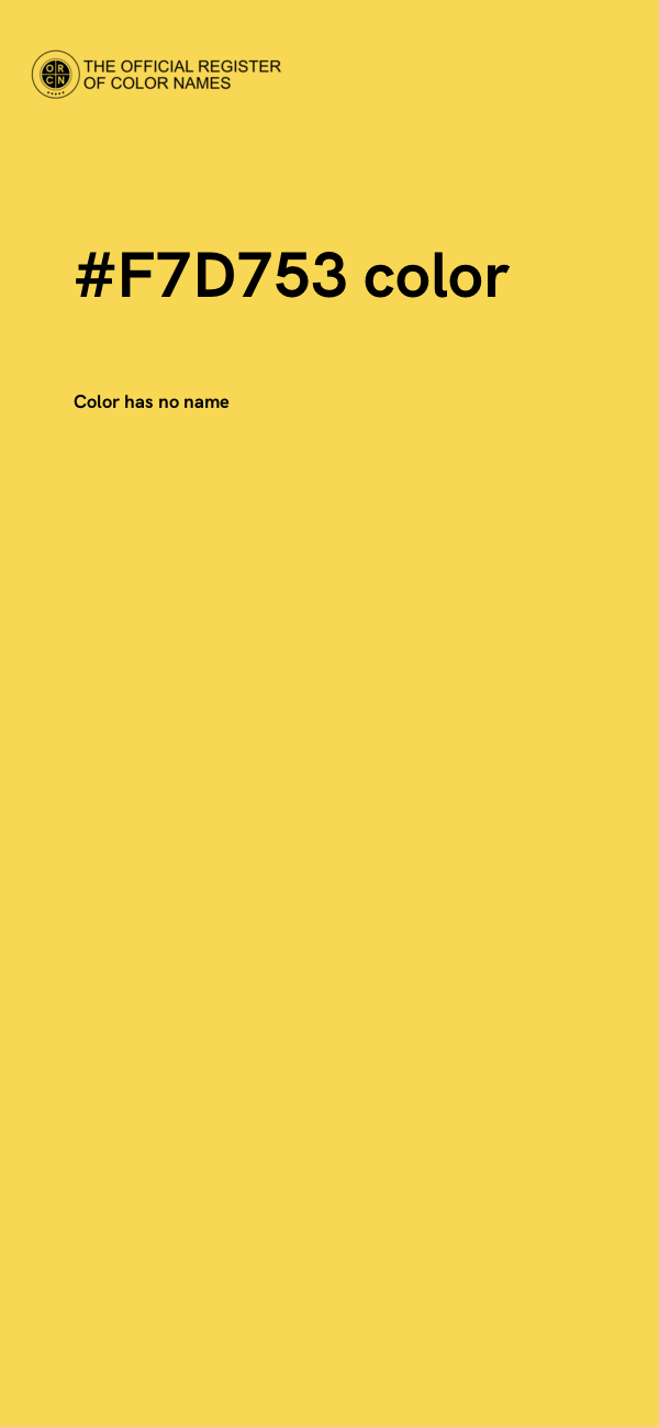 #F7D753 color image