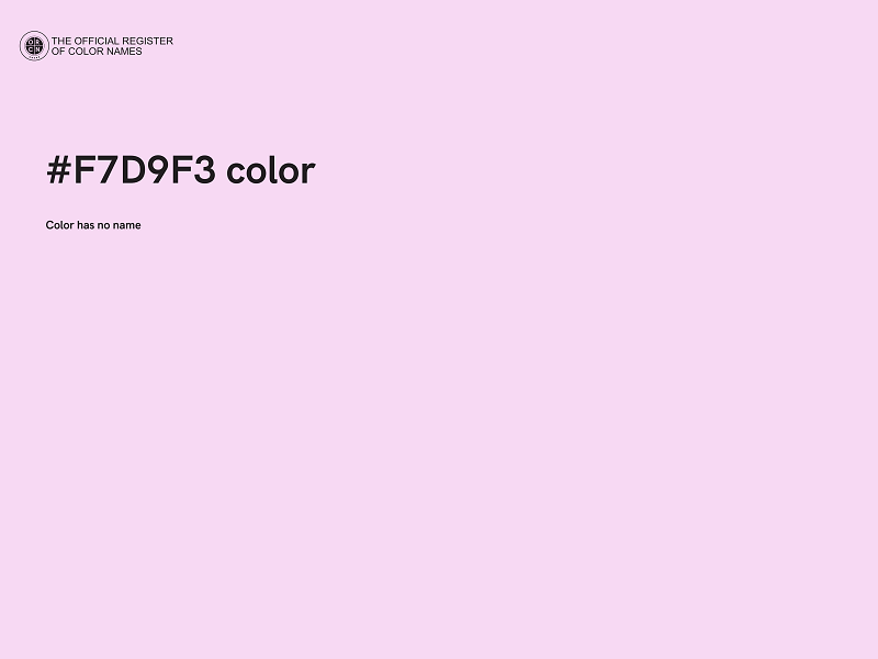 #F7D9F3 color image