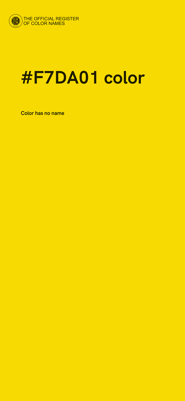 #F7DA01 color image