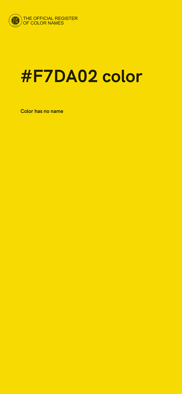 #F7DA02 color image