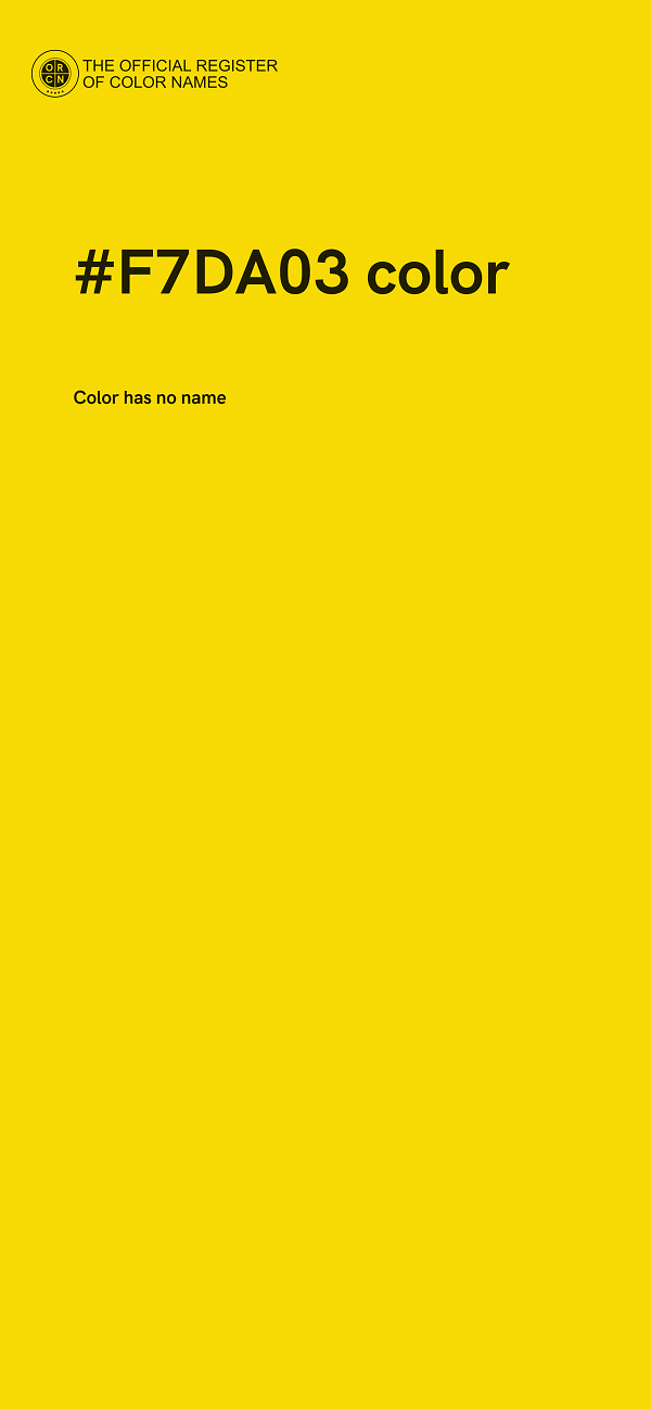 #F7DA03 color image