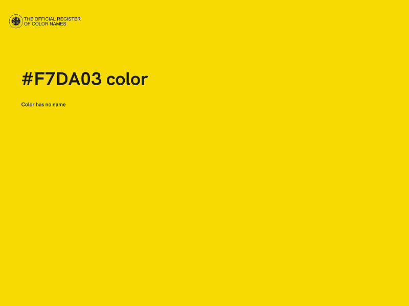 #F7DA03 color image