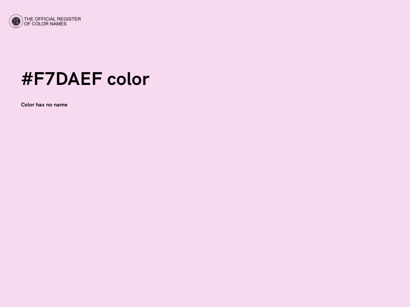 #F7DAEF color image