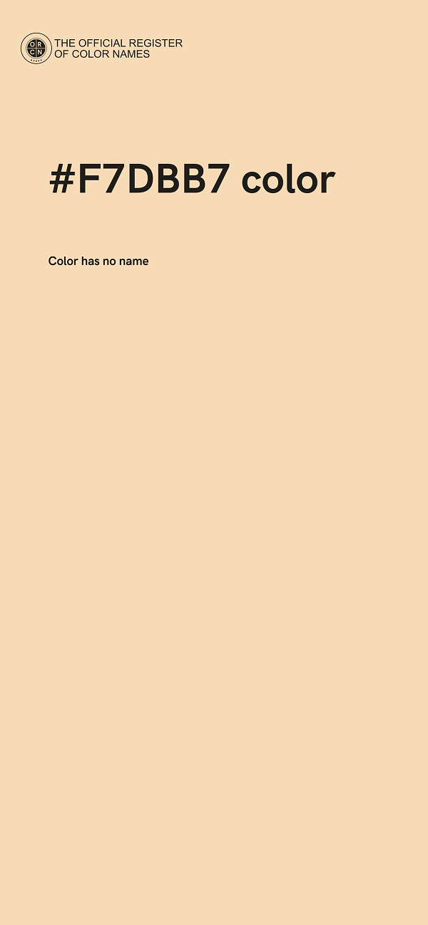#F7DBB7 color image