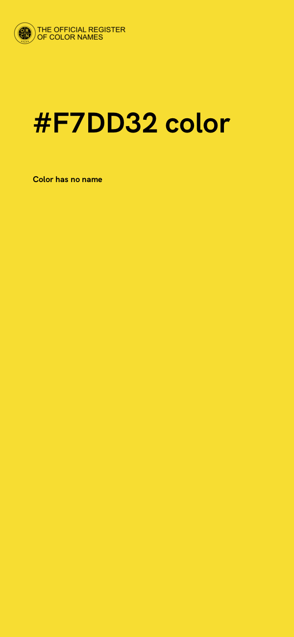#F7DD32 color image