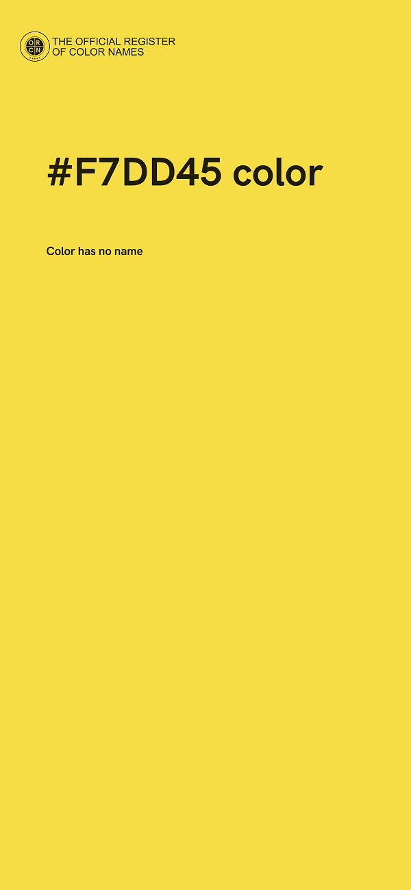 #F7DD45 color image