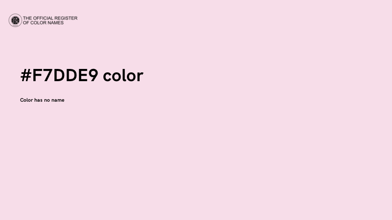 #F7DDE9 color image