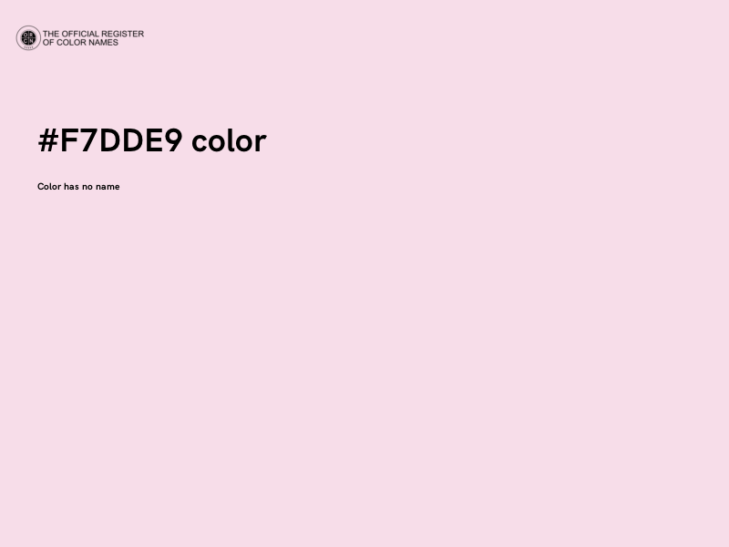 #F7DDE9 color image