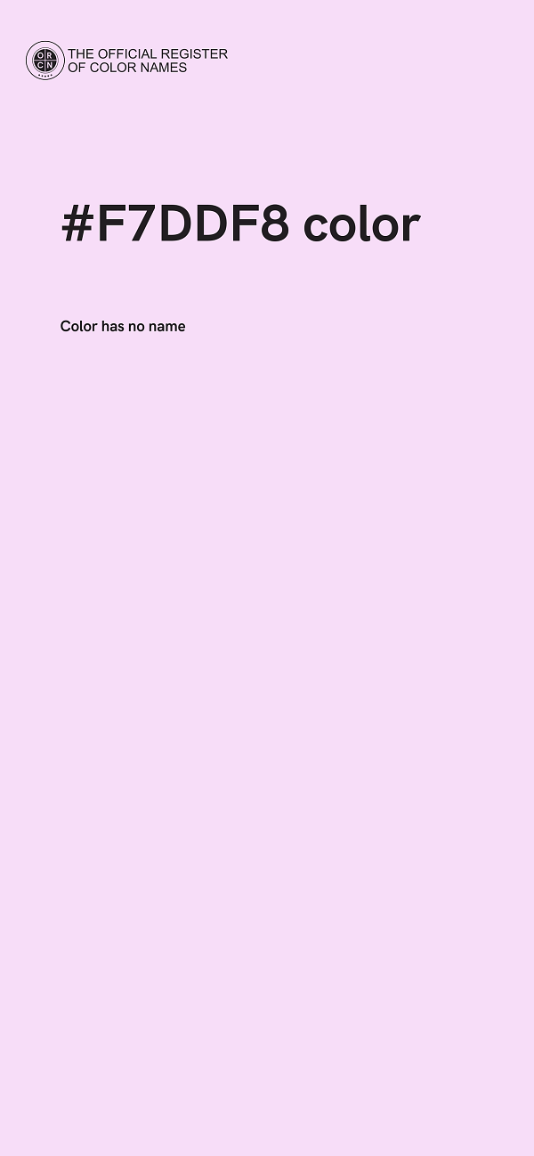 #F7DDF8 color image