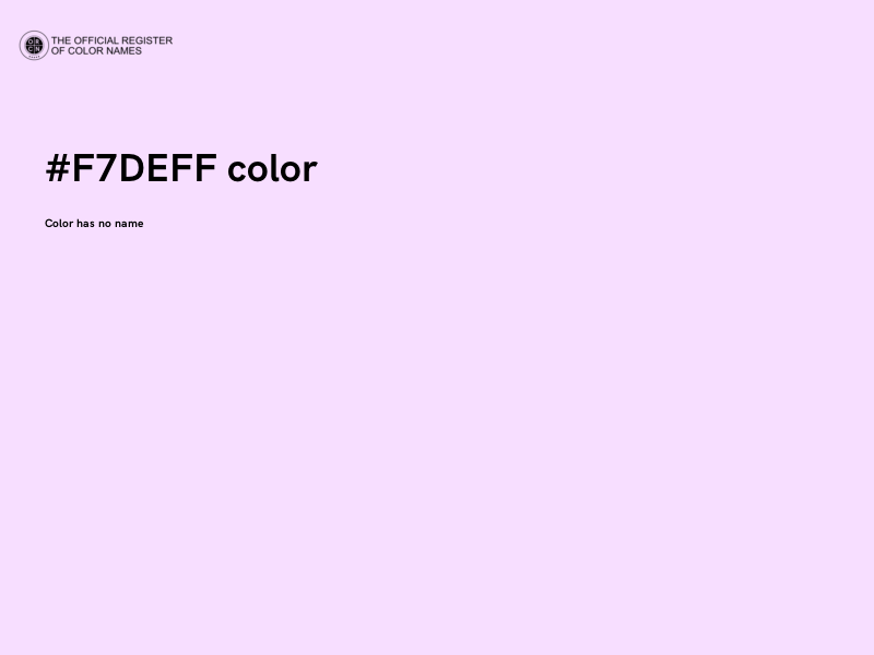 #F7DEFF color image