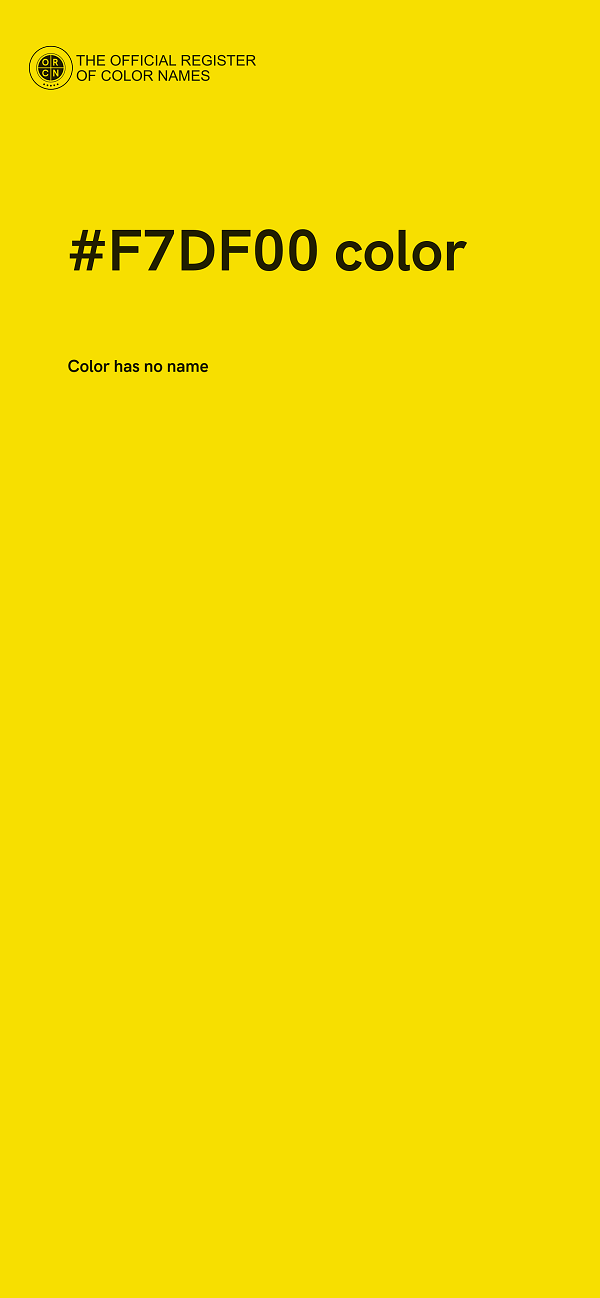 #F7DF00 color image