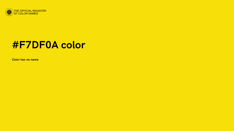 #F7DF0A color image
