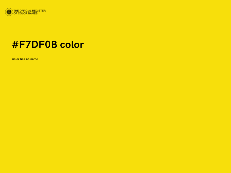 #F7DF0B color image