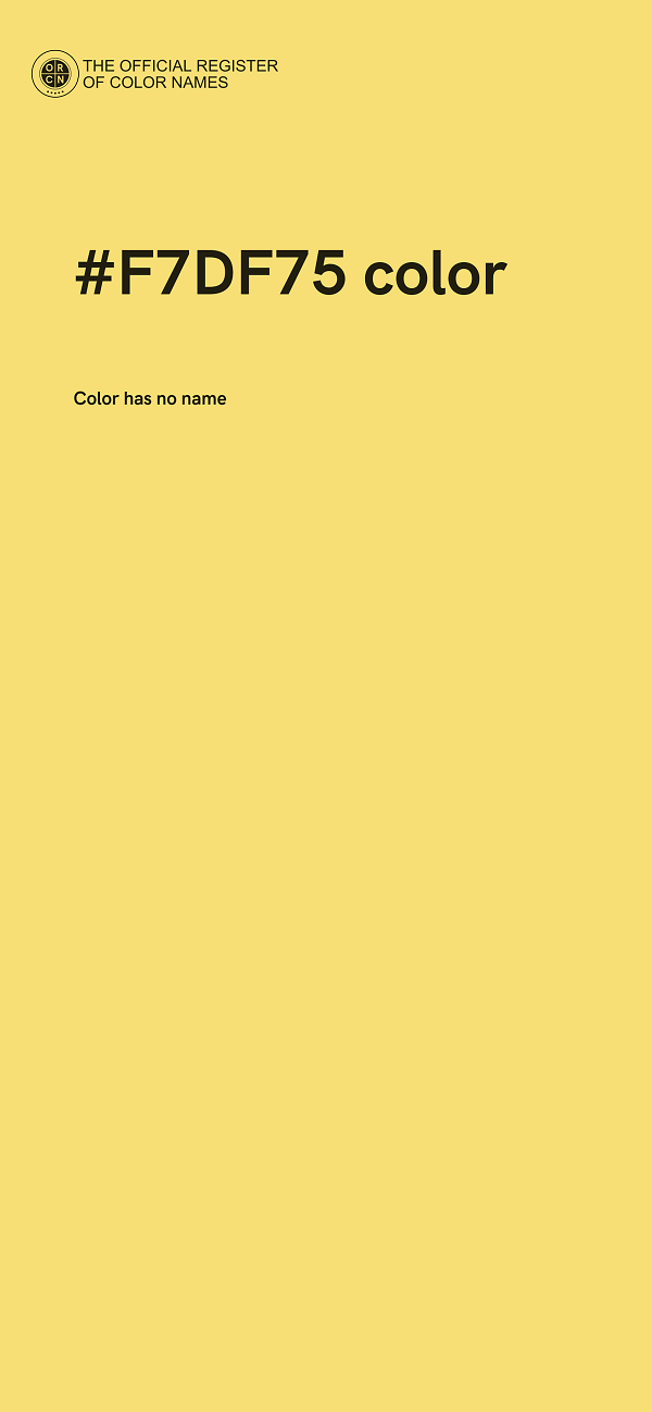 #F7DF75 color image
