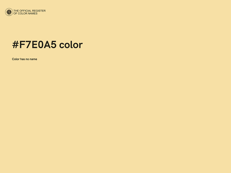 #F7E0A5 color image