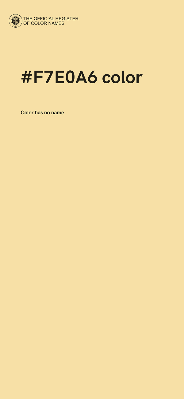 #F7E0A6 color image