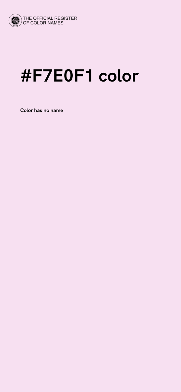 #F7E0F1 color image