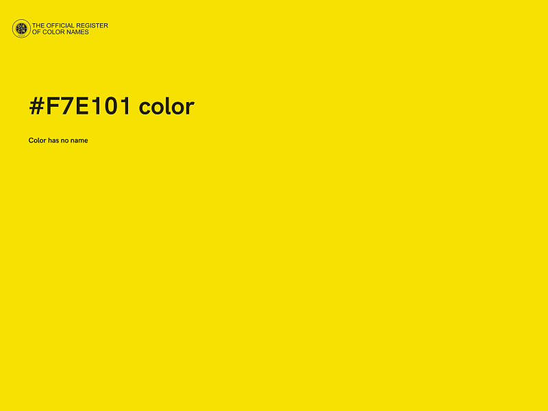 #F7E101 color image