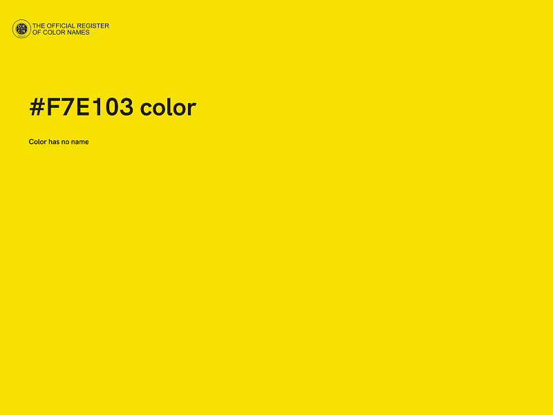#F7E103 color image