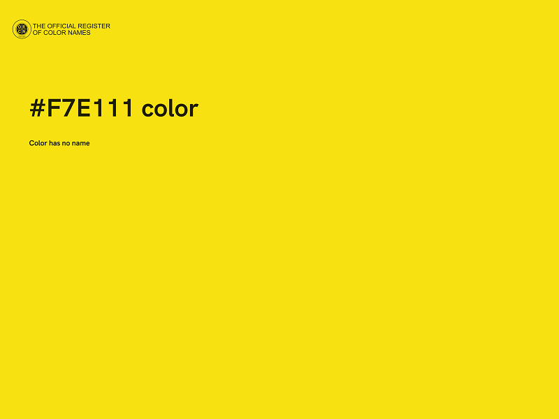 #F7E111 color image