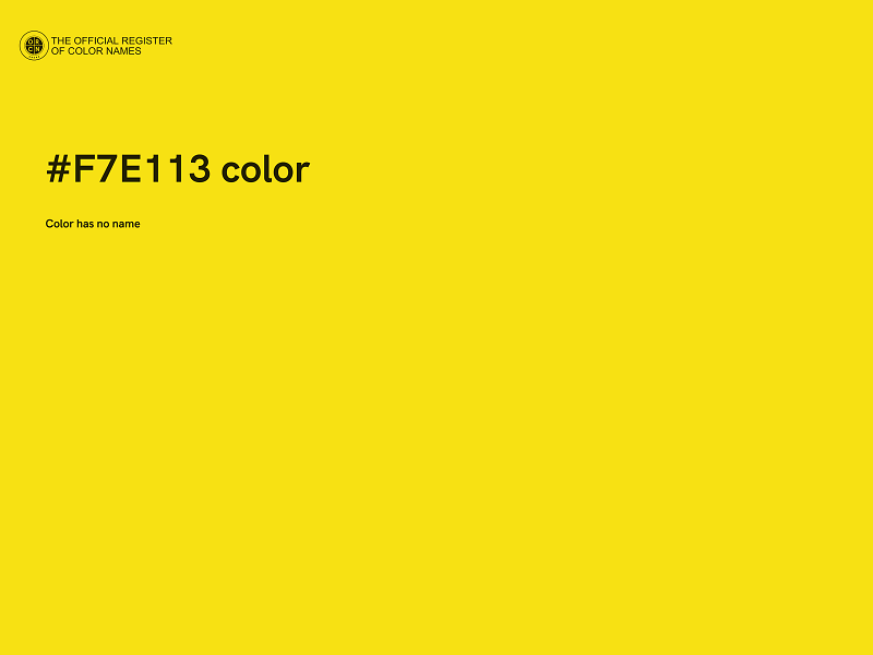 #F7E113 color image