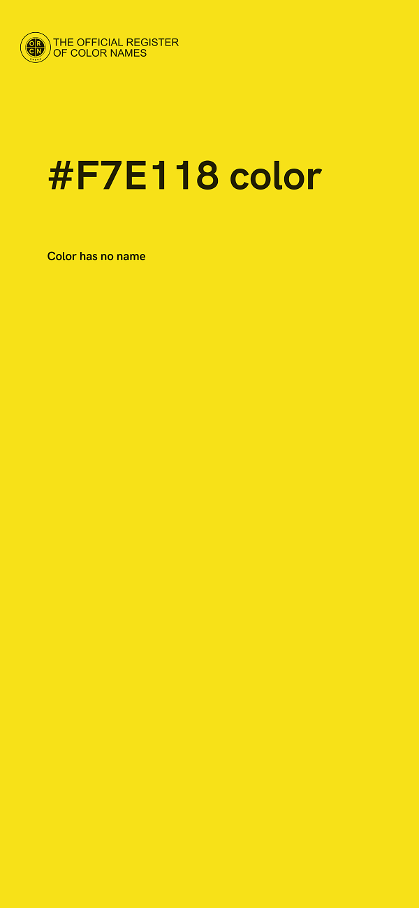 #F7E118 color image
