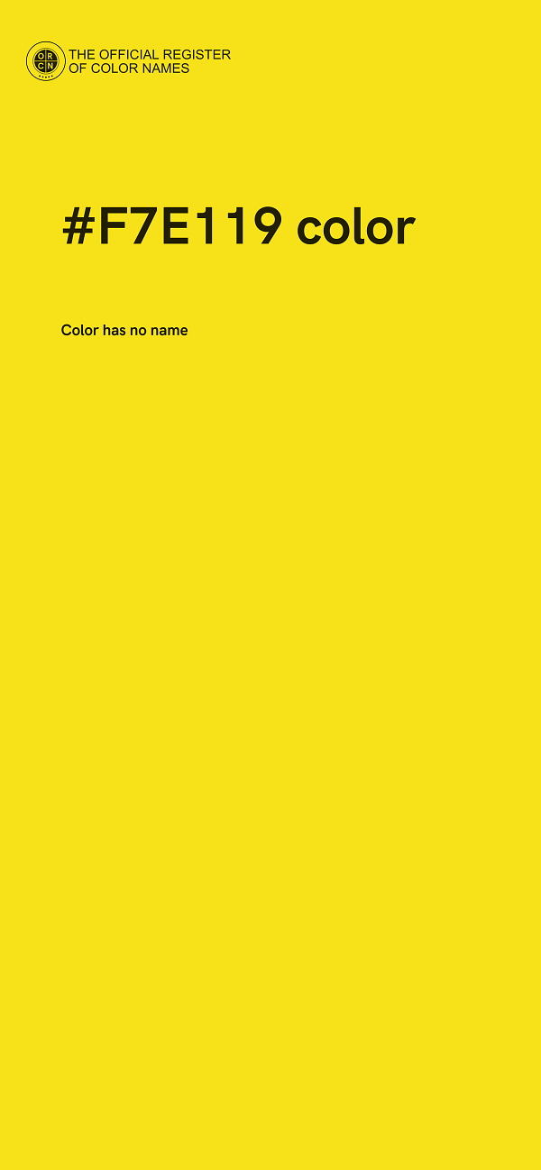 #F7E119 color image