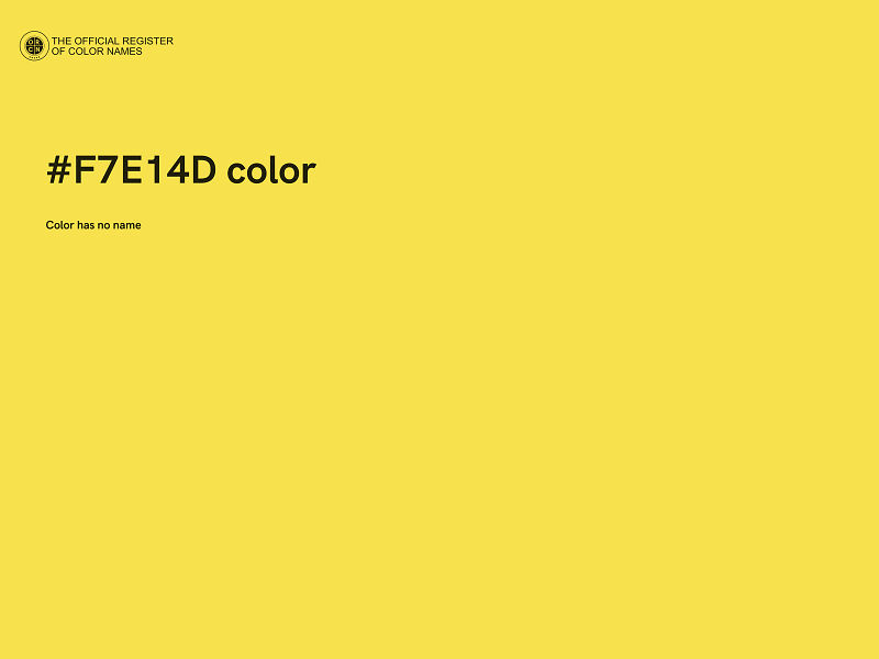 #F7E14D color image
