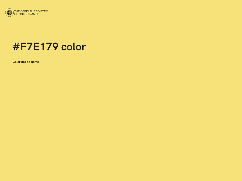 #F7E179 color image