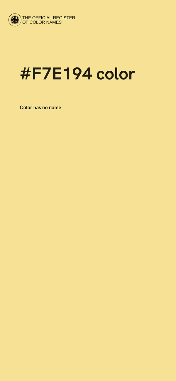 #F7E194 color image
