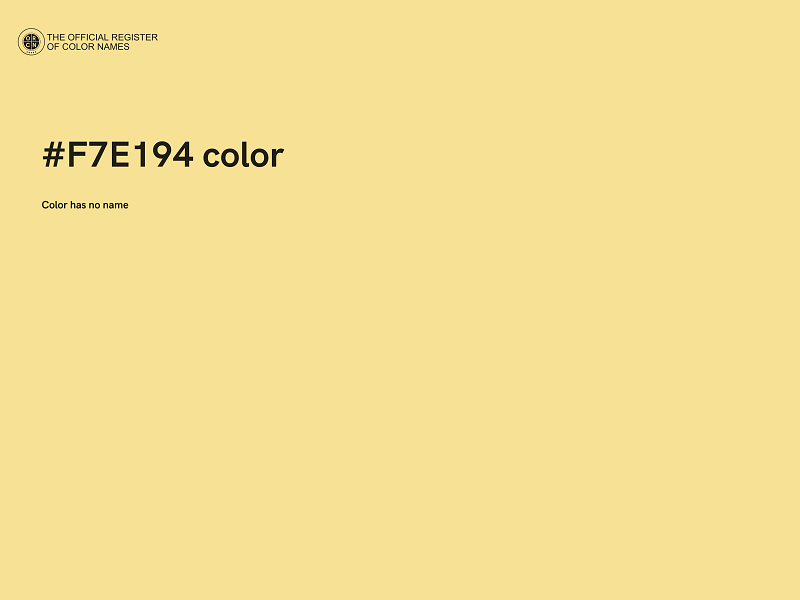 #F7E194 color image