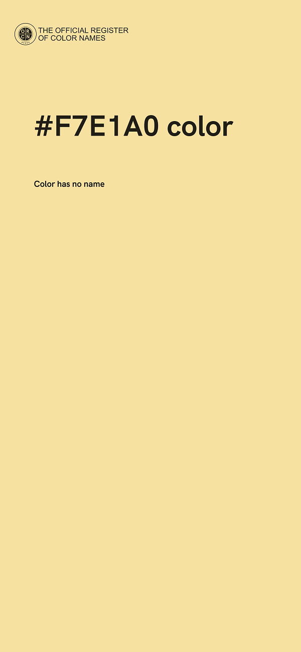 #F7E1A0 color image
