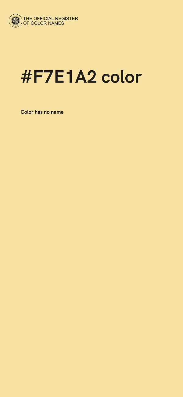 #F7E1A2 color image