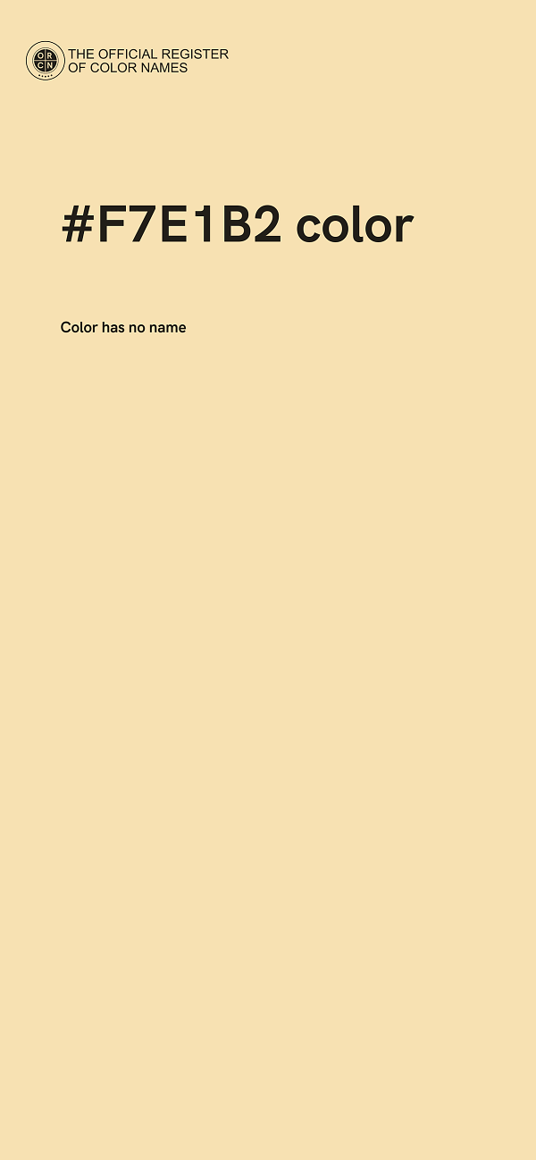 #F7E1B2 color image