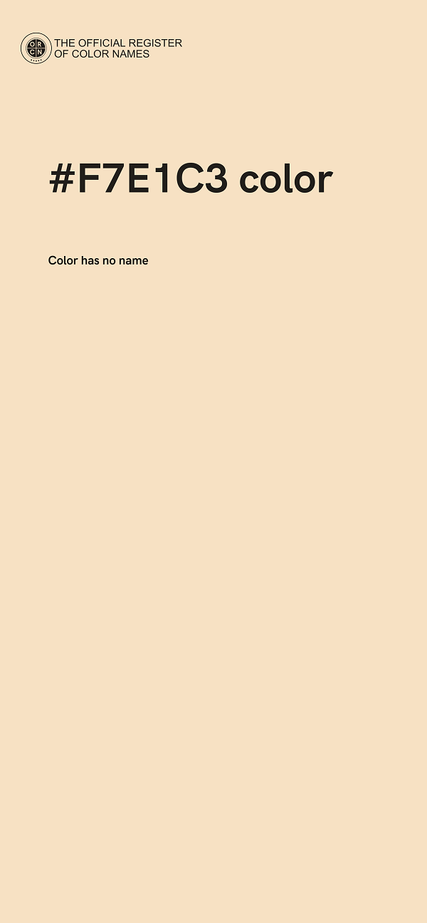 #F7E1C3 color image