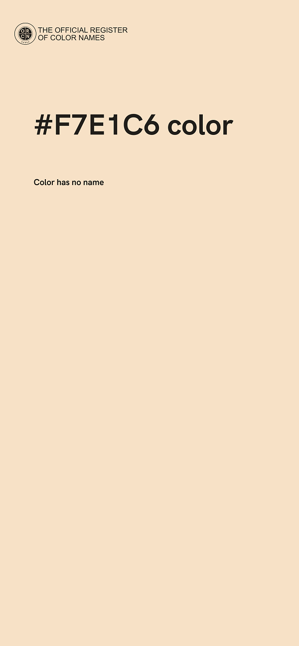 #F7E1C6 color image