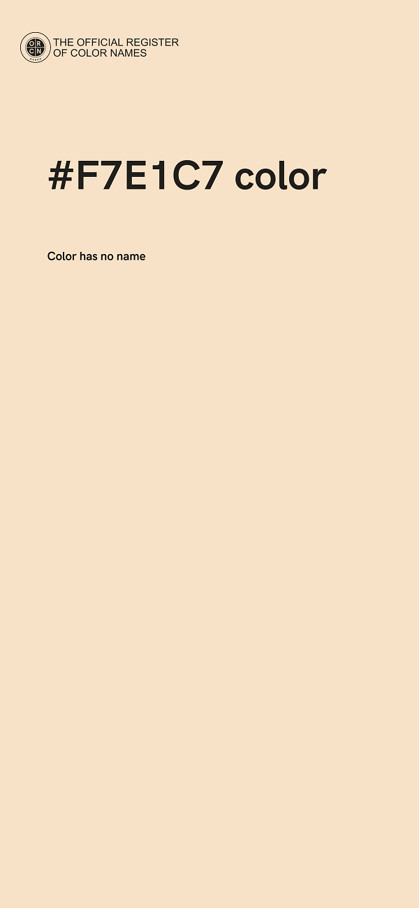 #F7E1C7 color image
