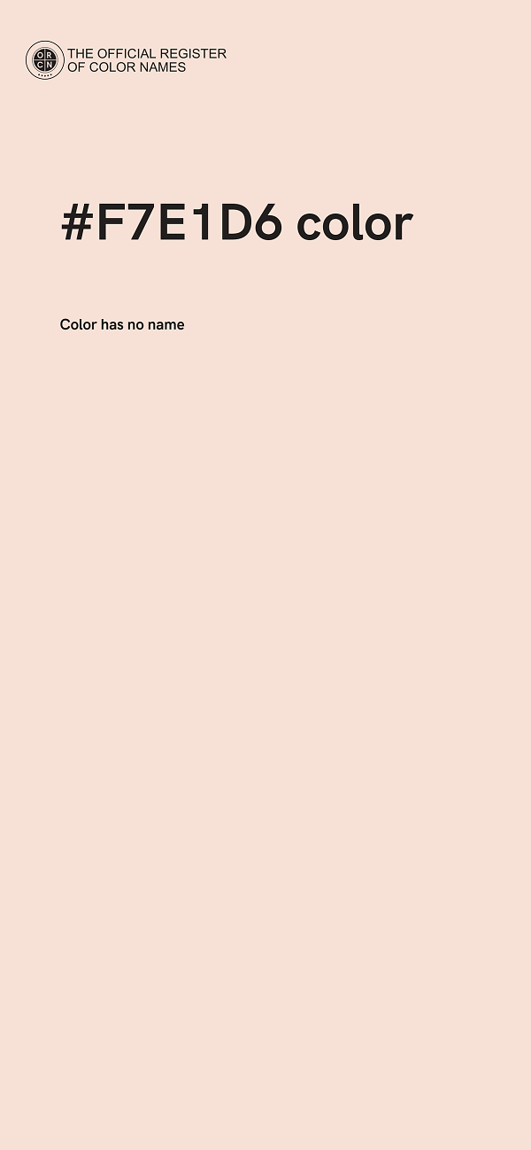 #F7E1D6 color image