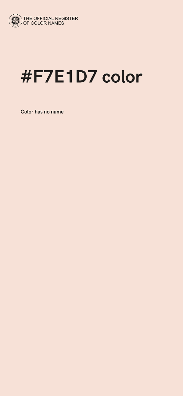 #F7E1D7 color image